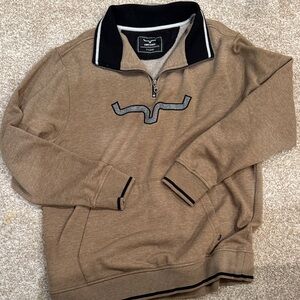 Kimes Ranch Men's Brown 1/4 Zip-Up Sweater